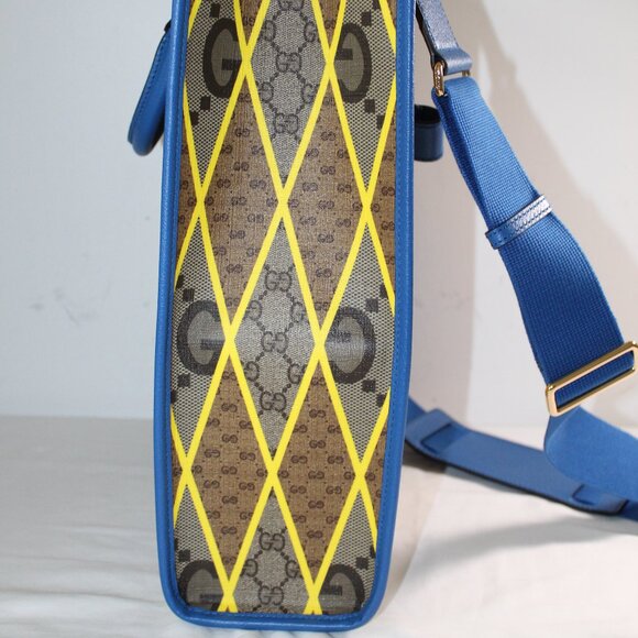 NWT Gucci GG Supreme Monogram Rhombus Large Tote Bag 726273 - Picture 9 of 16